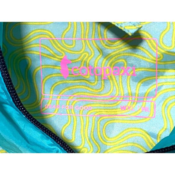 Cotopaxi Teva Teca Windbreaker Neon Color Block Pullover Hoodie Womens XL Mens L - Picture 9 of 10